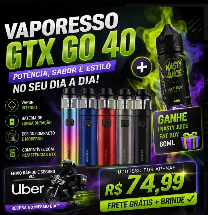 Vaporesso GTX GO 40 + Nasty Juice